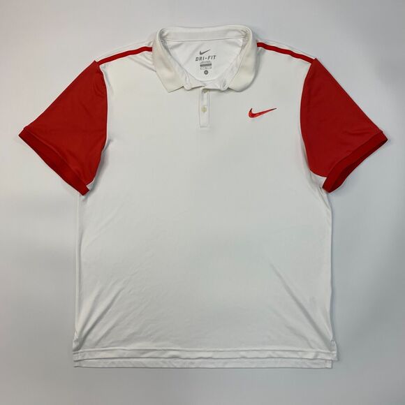 Nike Golf Shirt Mens XL Extra Large Performance Dri Fit Advantage Split Hem Polo - Picture 2 of 10